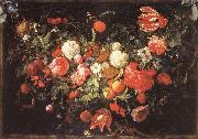 Jan Davidsz. de Heem A Festoon of Flowers and Fruit Spain oil painting reproduction